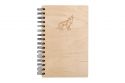 Walking wolf A5 Wooden Notebook