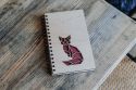 Sitting fox A5 Wooden Notebook