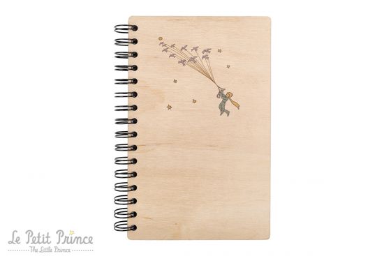 Flying Little Prince A5 Wooden Notebook