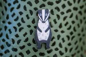 Cute Badger Brooch