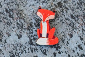 Cute Fox Brooch