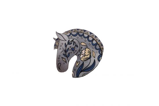 Grey horse Brooch