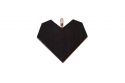 Wooden Pendant Black Heart