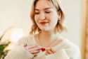 Wooden Pendant Red Heart